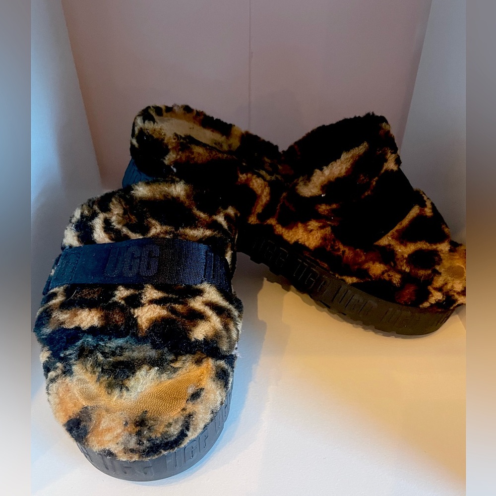 Gug Ugg Platform Slipper/ Slides In Cheetah Print - image 1
